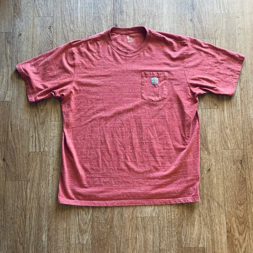 Carhartt Regular Fit K87 Men’s Red 2XL Short Sleeve Heavyweight Pocket T-shirt